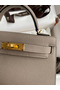 Hermes Kelly Mini II Sellier Handmade Bag In Gris Asphalt Epsom Calfskin  Replica