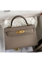 Hermes Kelly Mini II Sellier Handmade Bag In Gris Asphalt Epsom Calfskin  Replica