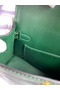 Hermes Kelly Mini II Sellier Handmade Bag In Malachite Shiny Alligator Leather  Replica