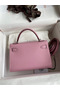 Hermes Kelly Mini II Sellier Handmade Bag In Mauve Sylvestre Epsom Calfskin  Replica