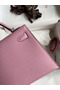 Hermes Kelly Mini II Sellier Handmade Bag In Mauve Sylvestre Epsom Calfskin  Replica