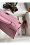 Hermes Kelly Mini II Sellier Handmade Bag In Mauve Sylvestre Epsom Calfskin  Replica