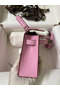 Hermes Kelly Mini II Sellier Handmade Bag In Mauve Sylvestre Matte Alligator Leather  Replica