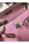 Hermes Kelly Mini II Sellier Handmade Bag In Mauve Sylvestre Matte Alligator Leather  Replica