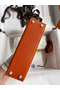 Hermes Kelly Mini II Sellier Handmade Bag In Orange Chevre Mysore Leather  Replica