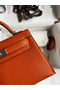 Hermes Kelly Mini II Sellier Handmade Bag In Orange Chevre Mysore Leather  Replica