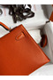 Hermes Kelly Mini II Sellier Handmade Bag In Orange Chevre Mysore Leather  Replica