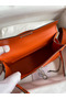 Hermes Kelly Mini II Sellier Handmade Bag In Orange Chevre Mysore Leather  Replica