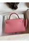Hermes Kelly Mini II Sellier Handmade Bag In Rose Confetti Chevre Mysore Leather  Replica