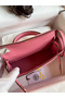 Hermes Kelly Mini II Sellier Handmade Bag In Rose Confetti Chevre Mysore Leather  Replica