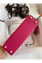 Hermes Kelly Mini II Sellier Handmade Bag In Rose Red Epsom Calfskin  Replica