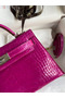 Hermes Kelly Mini II Sellier Handmade Bag In Rose Scheherazade Shiny Alligator Leather  Replica