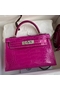 Hermes Kelly Mini II Sellier Handmade Bag In Rose Scheherazade Shiny Alligator Leather  Replica