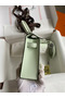 Hermes Kelly Mini II Sellier Handmade Bag In Vert Fizz Chevre Mysore Leather  Replica