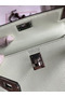 Hermes Kelly Mini II Sellier Handmade Bag In Vert Fizz Chevre Mysore Leather  Replica