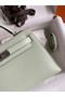 Hermes Kelly Mini II Sellier Handmade Bag In Vert Fizz Chevre Mysore Leather  Replica