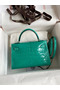 Hermes Kelly Mini II Sellier Handmade Bag In Vert Jude Shiny Alligator Leather  Replica