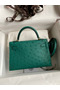 Hermes Kelly Mini II Sellier Handmade Bag In Vert Vertigo Ostrich Leather  Replica