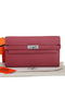 Hermes Kelly Original Leather Bi-Fold Wallet A708 Burgundy  Replica