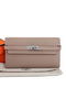 Hermes Kelly Original Leather Bi-Fold Wallet A708 Light Gray  Replica