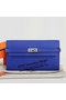 Hermes Kelly Original Leather Bi-Fold Wallet A708 RoyalBlue  Replica
