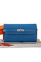 Hermes Kelly Original Saffiano Leather Bi-Fold Wallet A708 Blue  Replica