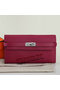 Hermes Kelly Original Saffiano Leather Bi-Fold Wallet A708 Burgundy  Replica