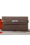 Hermes Kelly Original Saffiano Leather Bi-Fold Wallet A708 Dark Gray  Replica