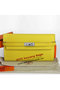 Hermes Kelly Original Saffiano Leather Bi-Fold Wallet A708 Lemon  Replica