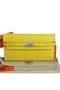 Hermes Kelly Original Saffiano Leather Bi-Fold Wallet A708 Lemon  Replica