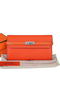 Hermes Kelly Original Saffiano Leather Bi-Fold Wallet A708 Orange  Replica