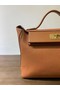 Hermes Kelly Original togo Leather Tote Bag H2424 gold brown  Replica