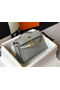 Hermes Kelly Pochette Bag In Blue Glacier Epsom Leather  Replica