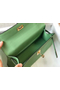 Hermes Kelly Pochette Bag In Vert Criquet Epsom Leather  Replica