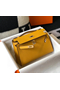 Hermes Kelly Pochette Bag In Yellow Epsom Leather  Replica