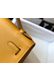 Hermes Kelly Pochette Bag In Yellow Epsom Leather  Replica