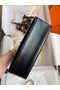Hermes Kelly Pochette Handmade Bag In Black Box Calfskin  Replica