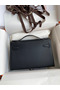 Hermes Kelly Pochette Handmade Bag In Black Epsom Calfskin  Replica