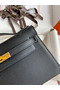 Hermes Kelly Pochette Handmade Bag In Black Epsom Calfskin  Replica