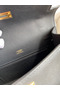 Hermes Kelly Pochette Handmade Bag In Black Epsom Calfskin  Replica