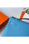 Hermes Kelly Pochette Handmade Bag In Blue du Nord Epsom Calfskin  Replica