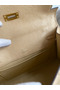 Hermes Kelly Pochette Handmade Bag In Chai Ostrich Leather  Replica