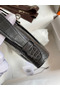 Hermes Kelly Pochette Handmade Bag In Graphite Matte Alligator Leather  Replica