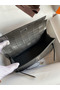 Hermes Kelly Pochette Handmade Bag In Graphite Matte Alligator Leather  Replica