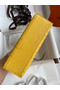Hermes Kelly Pochette Handmade Bag In Jaune Ambre Ostrich Leather  Replica