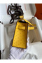 Hermes Kelly Pochette Handmade Bag In Jaune Ambre Ostrich Leather  Replica