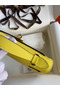 Hermes Kelly Pochette Handmade Bag In Lime Epsom Calfskin  Replica