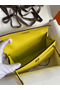 Hermes Kelly Pochette Handmade Bag In Lime Epsom Calfskin  Replica