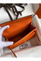 Hermes Kelly Pochette Handmade Bag In Orange Epsom Calfskin  Replica
