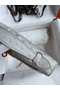 Hermes Kelly Pochette Handmade Bag In Pearl Grey Ostrich Leather  Replica